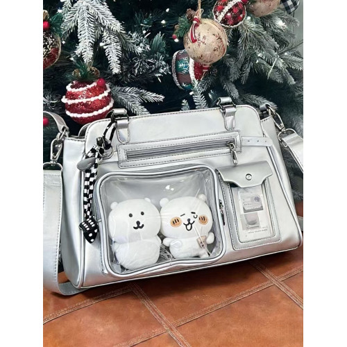 STYLENET原創機車風痛包學生上課通勤包二次元復古百搭雙肩斜後後背包