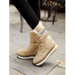 女式靴高筒靴防滑防水厚底雪地靴雪地鞋中筒靴靴子時尚短靴女