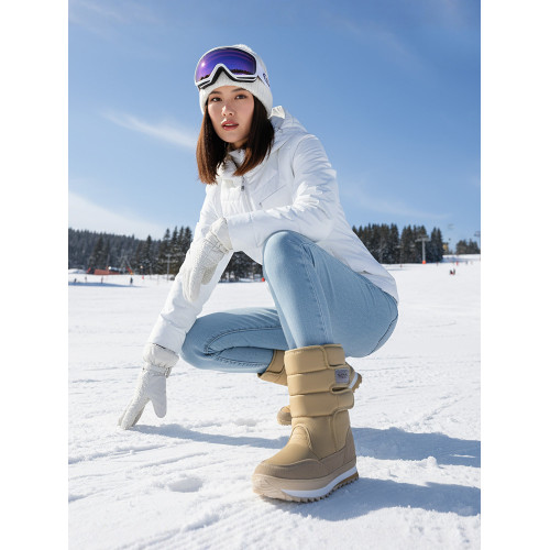 女式靴高筒靴防滑防水厚底雪地靴雪地鞋中筒靴靴子時尚短靴女