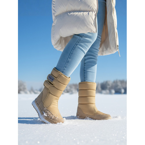 女式靴高筒靴防滑防水厚底雪地靴雪地鞋中筒靴靴子時尚短靴女