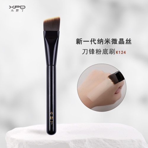 小胖丁K124刀鋒粉底刷一字型斜頭底妝液專用無痕不吃粉面膜化妝刷