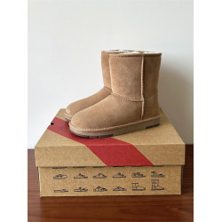 河南桑坡丁大叔羊皮毛一體真皮羊毛經典款雪地靴女冬季短筒大棉鞋