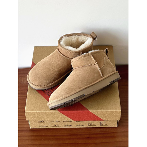 河南桑坡丁大叔羊皮毛一體真皮羊毛經典款雪地靴女冬季短筒大棉鞋