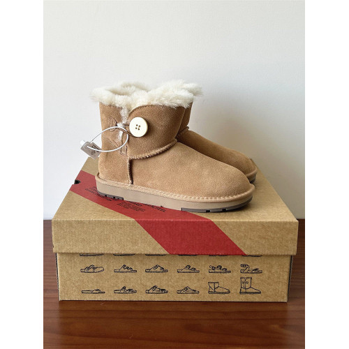 河南桑坡丁大叔羊皮毛一體真皮羊毛經典款雪地靴女冬季短筒大棉鞋