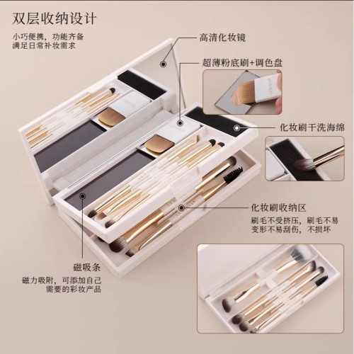 露薇雅魔盒三折曡化妝刷套盒系列套刷可攜式化妝刷眼影刷斜坡點彩刷 露薇雅魔盒三折曡化妝刷套盒系列套刷可攜式化妝刷眼影刷斜坡點彩刷