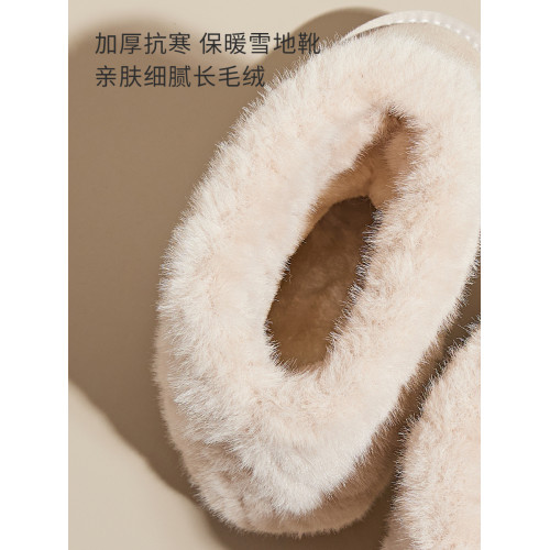 香港GP駝色內增高10CM雪地靴女冬2025新款加絨厚底棉鞋短筒毛毛靴