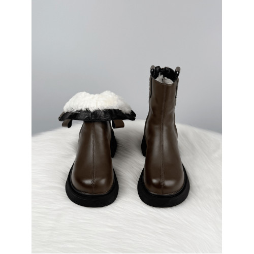 冬季羊毛靴女皮毛一體馬丁棉靴2025年新款加絨加厚防滑保暖雪地靴