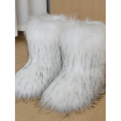 毛毛靴子2025新款冬女毛絨外穿大碼雪地靴毛茸茸短靴鞋子