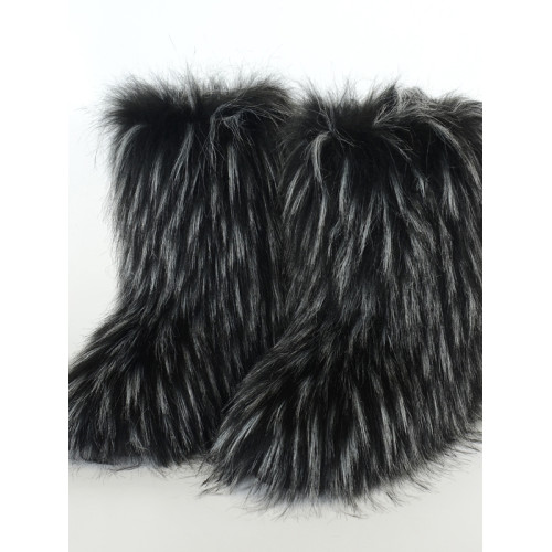 毛毛靴子2025新款冬女毛絨外穿大碼雪地靴毛茸茸短靴鞋子