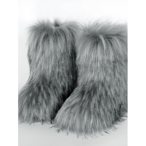 毛毛靴子2025新款冬女毛絨外穿大碼雪地靴毛茸茸短靴鞋子