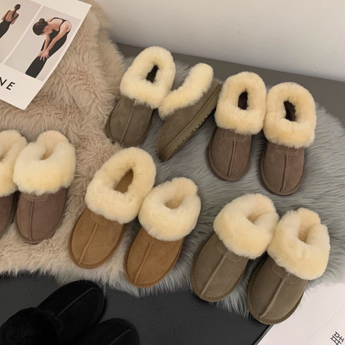 厚底雪地靴皮毛一體真羊毛2026新款冬外穿保暖千頌伊加厚毛毛棉鞋