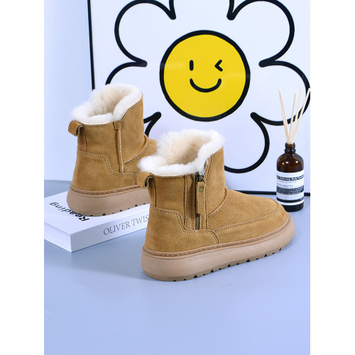 周冬雨同款側拉鍊雪地靴女冬2025羊皮毛一體短筒厚底防滑東北棉鞋 周冬雨同款側拉鍊雪地靴女冬2025羊皮毛一體短筒厚底防滑東北棉鞋