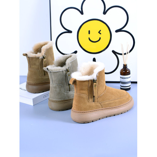 周冬雨同款側拉鍊雪地靴女冬2025羊皮毛一體短筒厚底防滑東北棉鞋 周冬雨同款側拉鍊雪地靴女冬2025羊皮毛一體短筒厚底防滑東北棉鞋