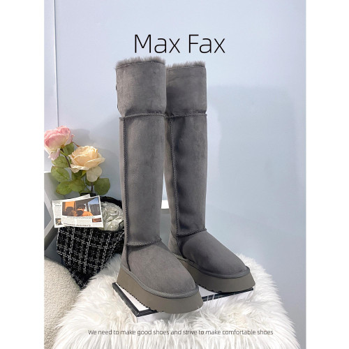 灰色長筒兩穿雪地靴女冬加絨加厚2025新款時髦高筒厚底過膝長靴子 灰色長筒兩穿雪地靴女冬加絨加厚2025新款時髦高筒厚底過膝長靴子
