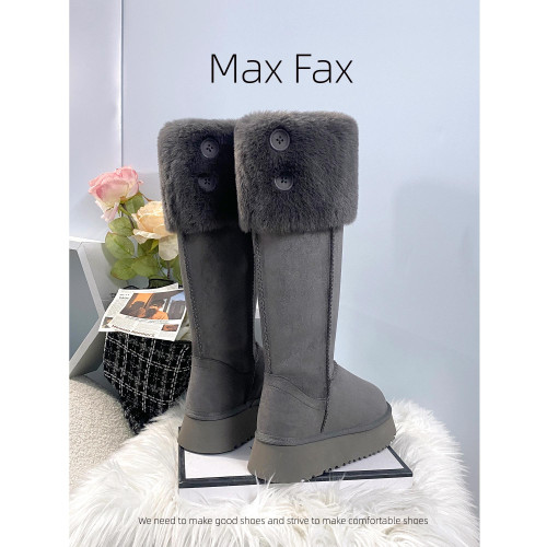 灰色長筒兩穿雪地靴女冬加絨加厚2025新款時髦高筒厚底過膝長靴子 灰色長筒兩穿雪地靴女冬加絨加厚2025新款時髦高筒厚底過膝長靴子