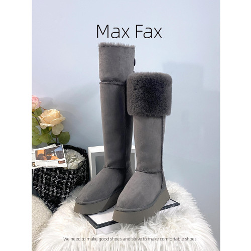 灰色長筒兩穿雪地靴女冬加絨加厚2025新款時髦高筒厚底過膝長靴子 灰色長筒兩穿雪地靴女冬加絨加厚2025新款時髦高筒厚底過膝長靴子
