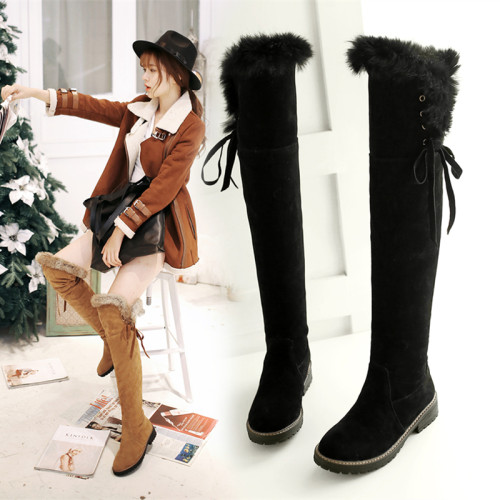 2025冬季新款雪地靴女加厚加絨長筒過膝長靴高筒棉靴40大碼43棉鞋