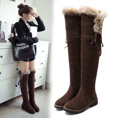 2025冬季新款雪地靴女加厚加絨長筒過膝長靴高筒棉靴40大碼43棉鞋
