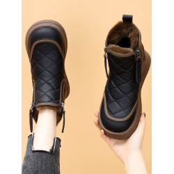 雪地靴女款冬季棉靴加絨加厚短筒棉鞋2025新款防滑保暖女鞋大碼41