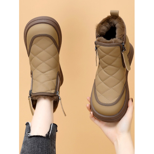 雪地靴女款冬季棉靴加絨加厚短筒棉鞋2025新款防滑保暖女鞋大碼41