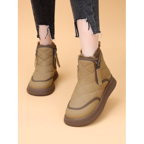 雪地靴女款冬季棉靴加絨加厚短筒棉鞋2025新款防滑保暖女鞋大碼41