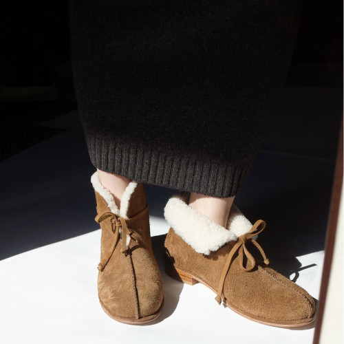 2025新款冬季加絨保暖棉鞋女士外穿毛毛鞋羊羔毛雪地靴平底短靴