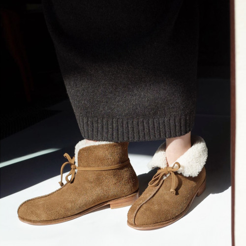 2025新款冬季加絨保暖棉鞋女士外穿毛毛鞋羊羔毛雪地靴平底短靴