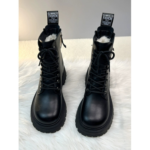 2025冬季加絨加厚短靴真皮棉鞋羊毛靴子雪地靴皮毛一體厚底馬丁靴 2025冬季加絨加厚短靴真皮棉鞋羊毛靴子雪地靴皮毛一體厚底馬丁靴