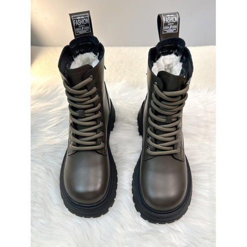 2025冬季加絨加厚短靴真皮棉鞋羊毛靴子雪地靴皮毛一體厚底馬丁靴 2025冬季加絨加厚短靴真皮棉鞋羊毛靴子雪地靴皮毛一體厚底馬丁靴