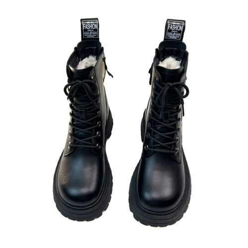 2025冬季加絨加厚短靴真皮棉鞋羊毛靴子雪地靴皮毛一體厚底馬丁靴 2025冬季加絨加厚短靴真皮棉鞋羊毛靴子雪地靴皮毛一體厚底馬丁靴