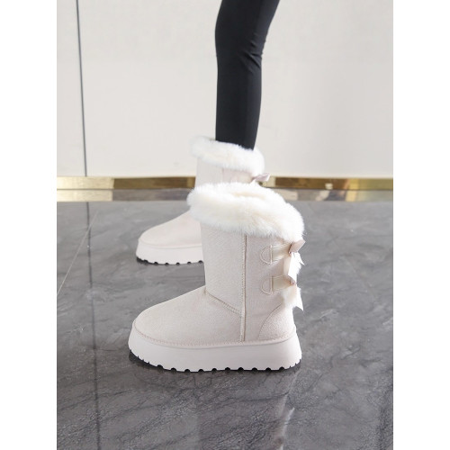 哈爾濱厚底雪地靴女冬季加絨中高筒女靴子加厚保暖防寒東北大棉鞋