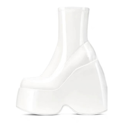 顯瘦辣妹機能y2k百搭夏季薄款性感包腿超厚底坡跟高跟長筒靴