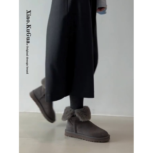 皮毛一體平底短筒雪地靴女2026新款冬季兩穿加絨加厚東北雪地棉鞋 皮毛一體平底短筒雪地靴女2026新款冬季兩穿加絨加厚東北雪地棉鞋