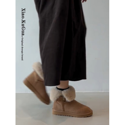 皮毛一體平底短筒雪地靴女2026新款冬季兩穿加絨加厚東北雪地棉鞋 皮毛一體平底短筒雪地靴女2026新款冬季兩穿加絨加厚東北雪地棉鞋