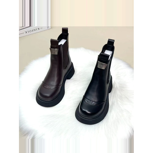 切爾西短靴女2025秋季新款百搭釦件英倫風馬丁靴厚底增高菸筒靴女 切爾西短靴女2025秋季新款百搭釦件英倫風馬丁靴厚底增高菸筒靴女