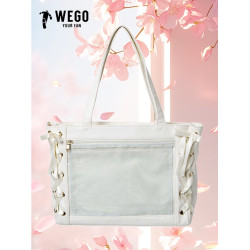 WEGO絲帶痛絲皇穀子吧唧大食量二次元痛包S碼學院手拎單肩托特包