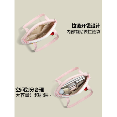 浣熊藍藍可愛甜系洛麗塔女生單肩包2026新款卡通撞色大容量單肩包