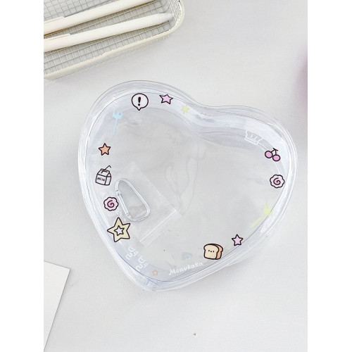 原創愛心雙娃包拉鍊袋霤娃包pvc吧唧收納袋外出娃用可攜式袋自製