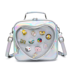 櫻桃醬原創方形小食量痛包簡約百搭雙背斜後後背包手提包可愛立體心型