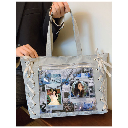 鞠婧禕單肩包粉絲應援徽章卡片痛包大容量少女心高顔值學生通勤包