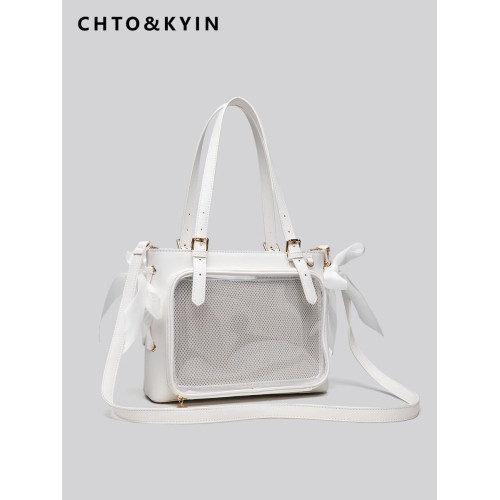 CHTO&KYIN漫展吧唧二次元絲帶痛包大容量2025新款單肩斜背托特包