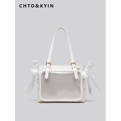 CHTO&KYIN漫展吧唧二次元絲帶痛包大容量2025新款單肩斜背托特包