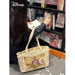 迪士尼原創絲帶痛包二次元追星人紥穀日常通勤百搭大容量托特包包