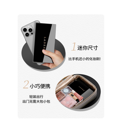 LADES/藍蒂絲三室一廳11支雙頭可攜式化妝刷套盒粉底點彩鋪色眼影刷