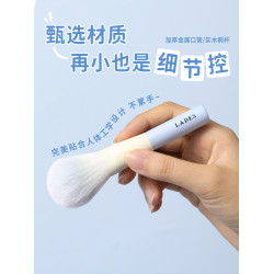 LADES/藍蒂絲奶藍10支化妝套刷散粉點彩鐮刀鼻影軟毛刷子可攜式mini