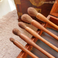 滄州胡桃木真毛動物毛羊毛眼影刷暈染刷細節刷高光刷化妝刷一支裝