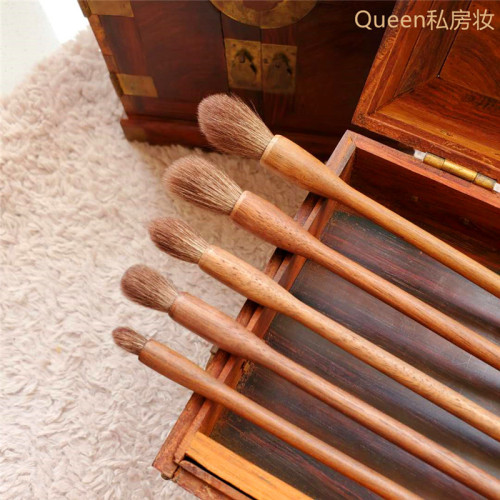 滄州胡桃木真毛動物毛羊毛眼影刷暈染刷細節刷高光刷化妝刷一支裝