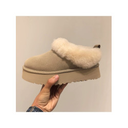 羊皮版！小個子厚底增高雪地靴女復古舒適軟底加絨加厚毛毛鞋短靴