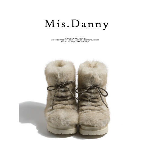 超軟防滑~厚底毛毛雪地靴女靴子2025新款爆款加絨短靴保暖大棉鞋 超軟防滑~厚底毛毛雪地靴女靴子2025新款爆款加絨短靴保暖大棉鞋