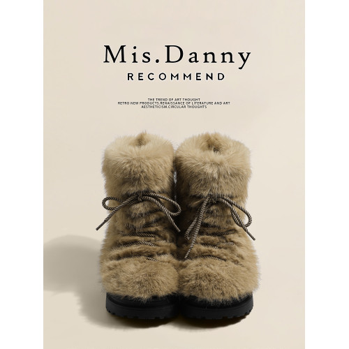 超軟防滑~厚底毛毛雪地靴女靴子2025新款爆款加絨短靴保暖大棉鞋 超軟防滑~厚底毛毛雪地靴女靴子2025新款爆款加絨短靴保暖大棉鞋